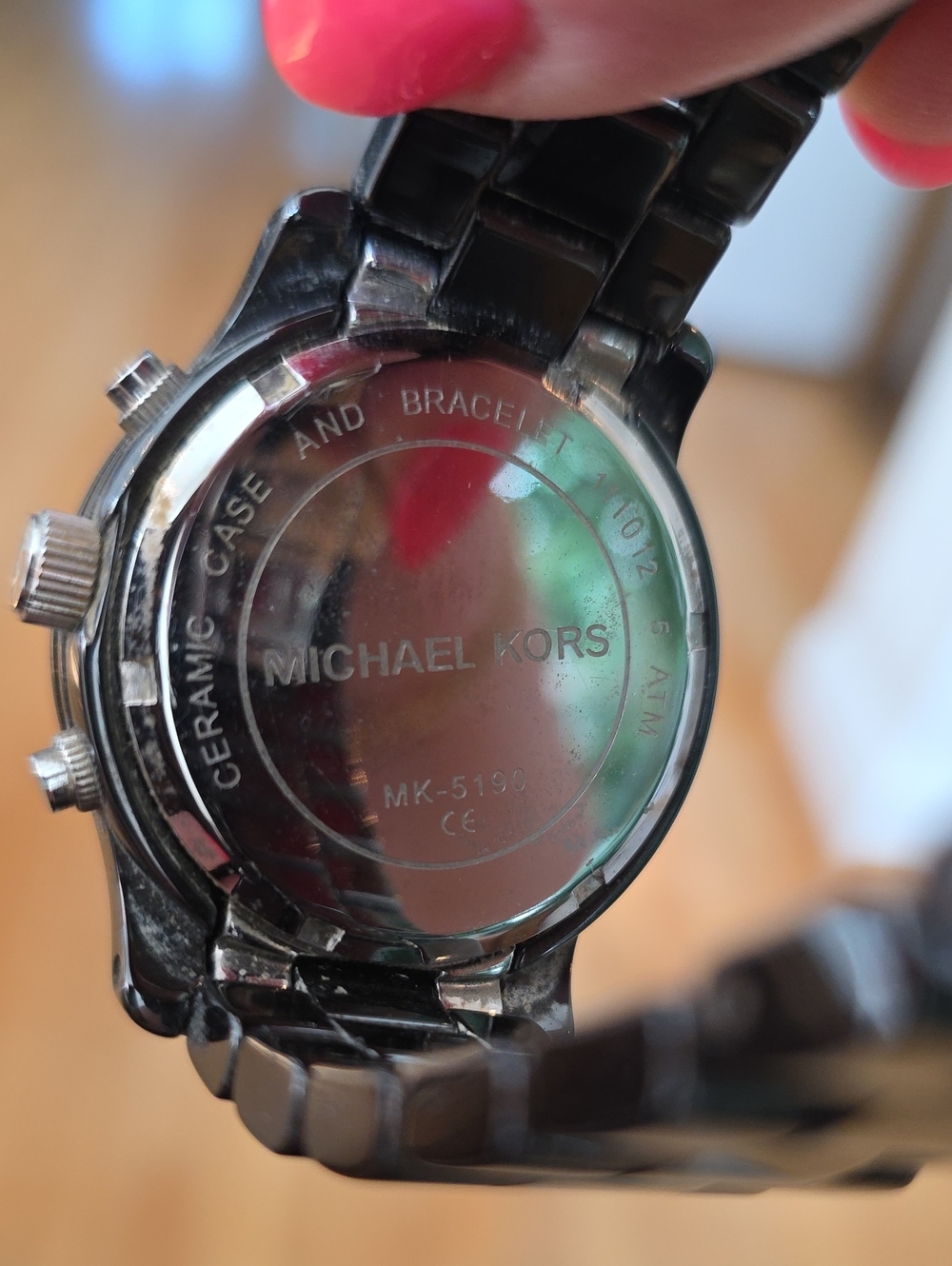 Michael Kors MK5190 Black Crystal-Bezel Chronograph Watch - Picture 6 of 10